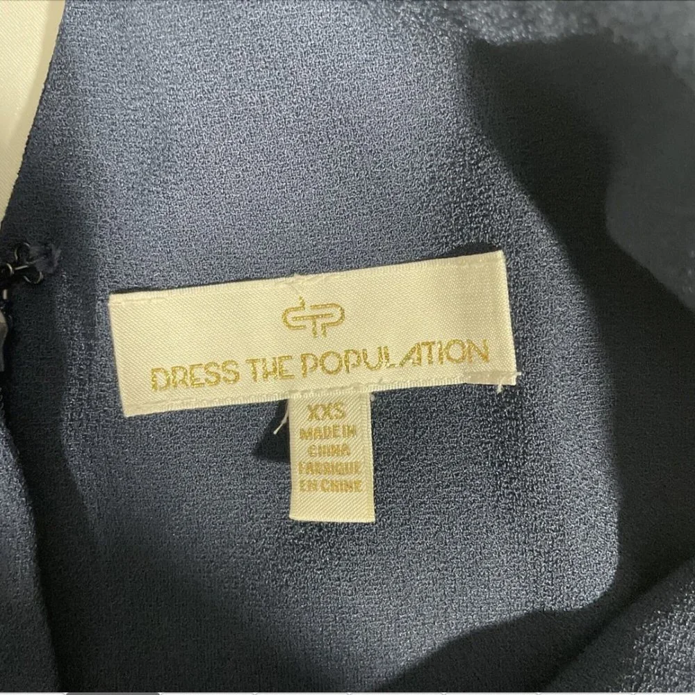 NEW $176 Dress The Population [ XXS ] Lita Tie Cocktail Dress in Blue #Q293‎